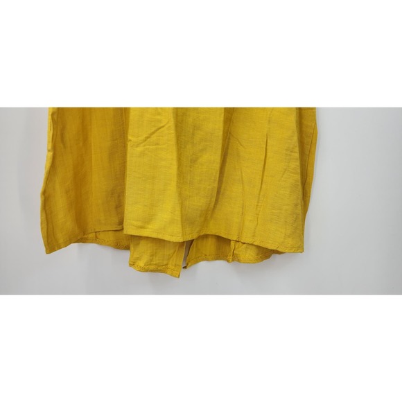 Luala Pyjamas Silk Mustard‎ Sleeveless Button Back Top 2XL - Picture 5 of 6